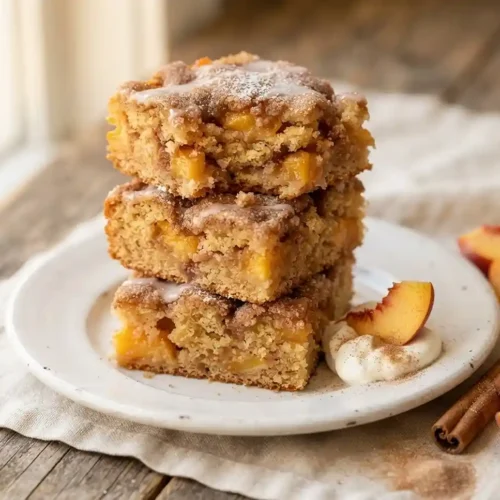Cinnamon Sugar Peach Snack Cake 5 Cinnamon Sugar Peach Snack Cake