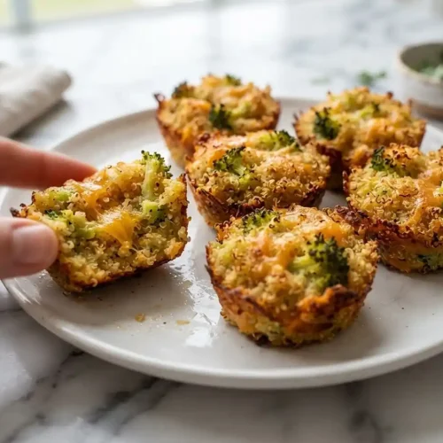 Crispy Broccoli Cheddar Quinoa Bites 5 Crispy Broccoli Cheddar Quinoa Bites