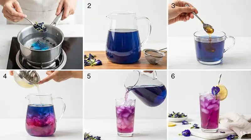 Butterfly Pea Flower Lemonade 3 Easy Gluten-Free Butterfly Pea Flower Lemonade