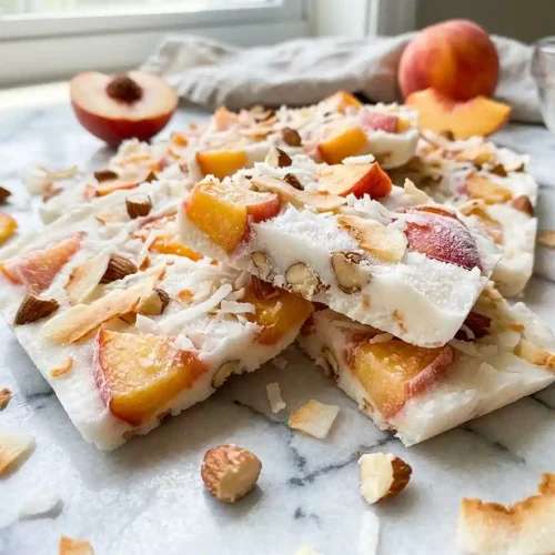 Gluten-Free Coconut Peach Freezer Bark