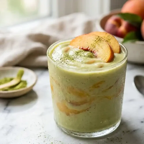 Gluten-Free Dairy-Free Peach Matcha Smoothie 5 Gluten-Free Dairy-Free Peach Matcha Smoothie