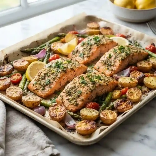 Gluten-Free Garlic Herb Salmon Sheet Pan 5 Gluten-Free Garlic Herb Salmon Sheet Pan