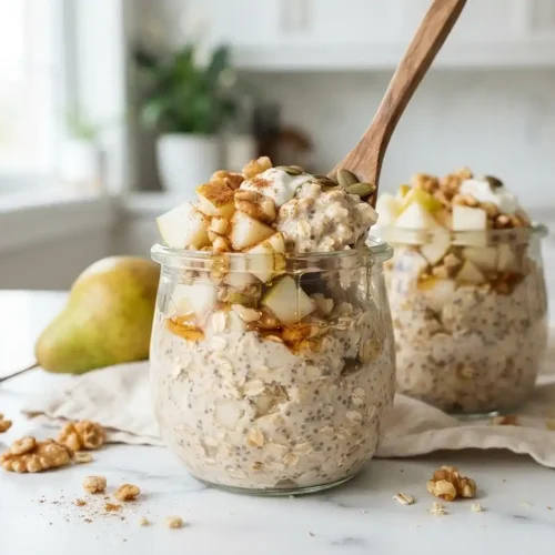 Gluten-Free Pear Walnut Overnight Oats