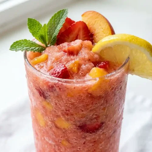 Gluten-Free Strawberry Peach Lemonade Slush 5 Gluten-Free Strawberry Peach Lemonade Slush