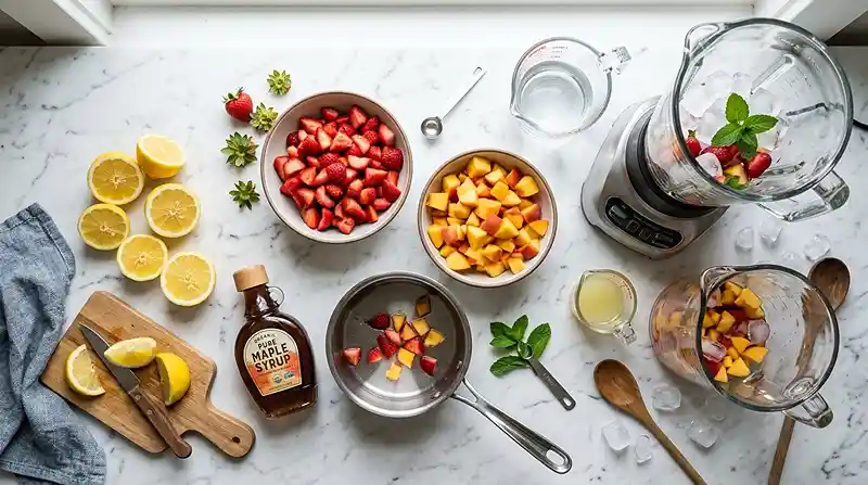 Gluten-Free Strawberry Peach Lemonade Slush 2 Gluten-Free dairy-free slush