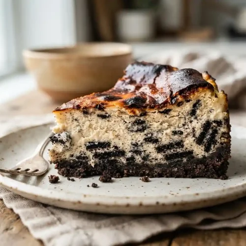 Gluten-Free oreo basque cheesecake​