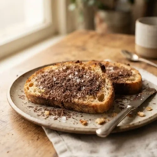 Grated Chocolate Toast with Sea Salt 5 Grated Chocolate Toast with Sea Salt