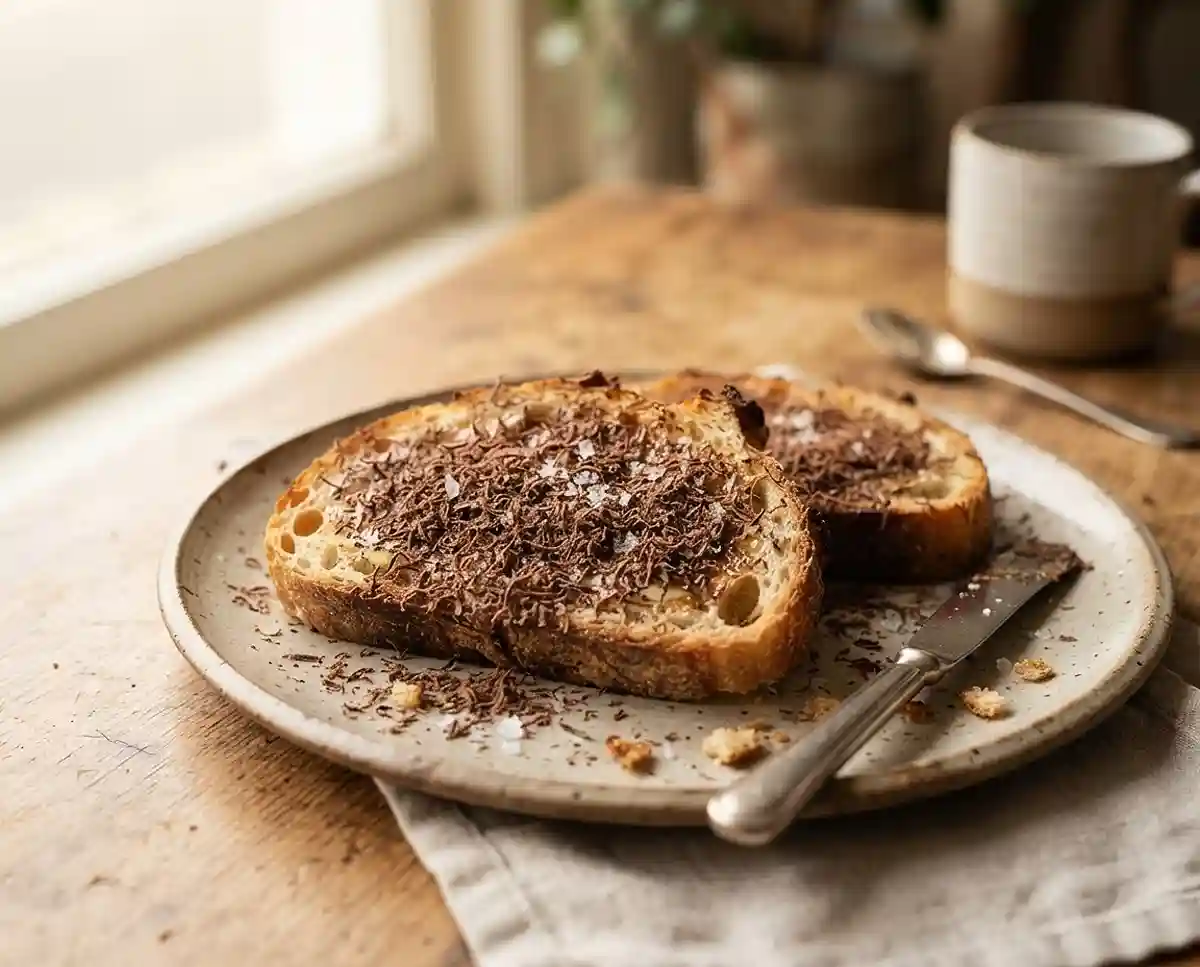 Grated Chocolate Toast with Sea Salt