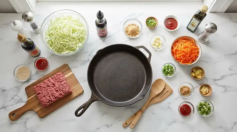 Gluten-Free Beef and Cabbage Stir-Fry 2 Ground Beef and Cabbage