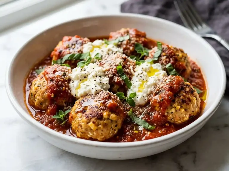 High-Protein Chicken Cottage Cheese Meatballs​