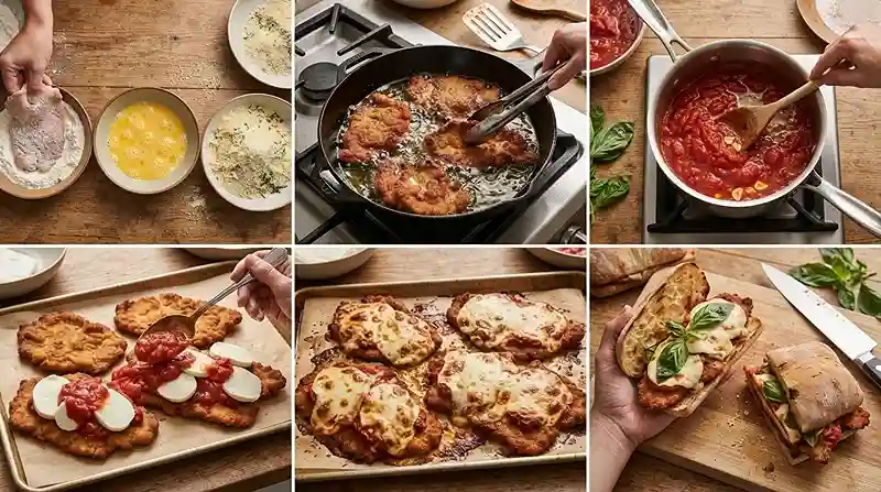 Gluten-Free Veal Parmesan Sandwich 3 Homemade Gluten-Free Veal Parmesan Sandwich