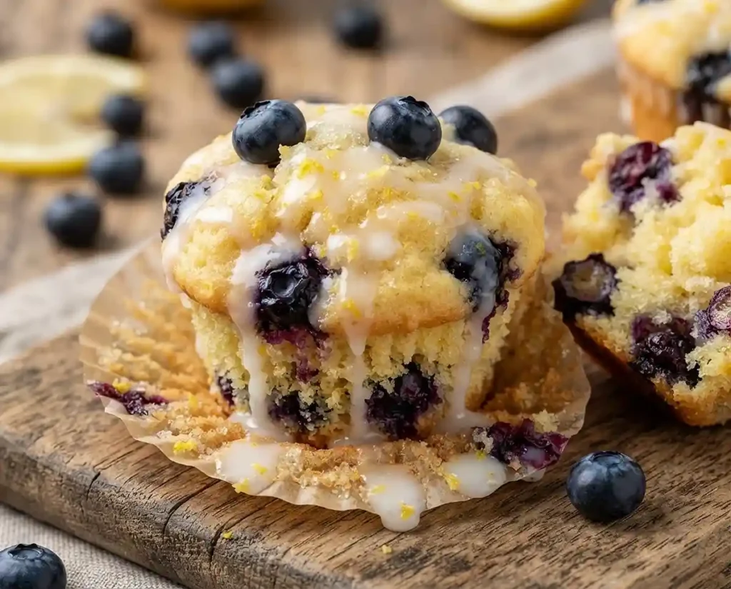 Lemon Blueberry Snack Cake Muffins
