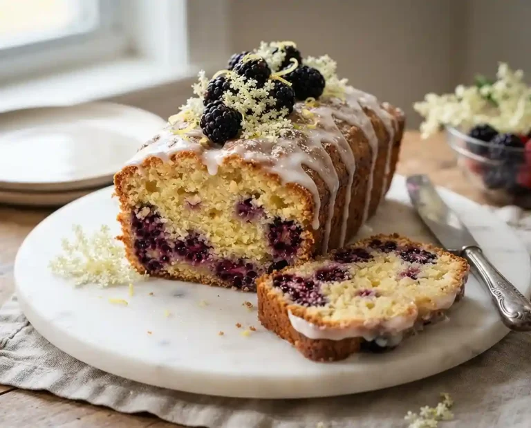 Lemon Olive Oil Blackberry Loaf