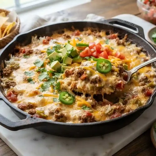 TikTok Swim Queso Beef and Rice