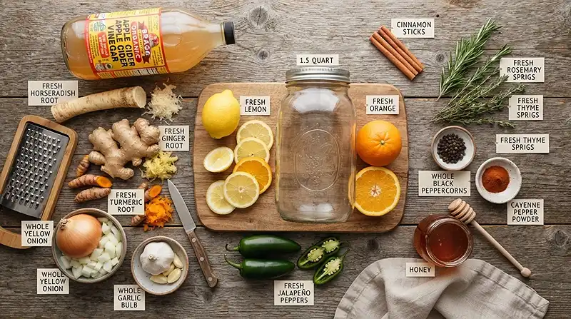 Gluten-Free Fire Cider Recipe 2 Traditional Fire Cider Recipe with Apple Cider Vinegar