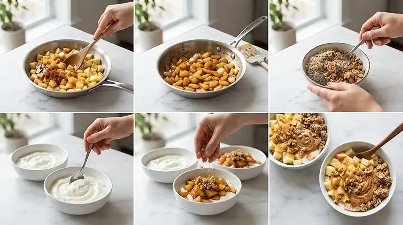 Apple Pie Greek Yogurt Breakfast Bowl 3 apple pie breakfast