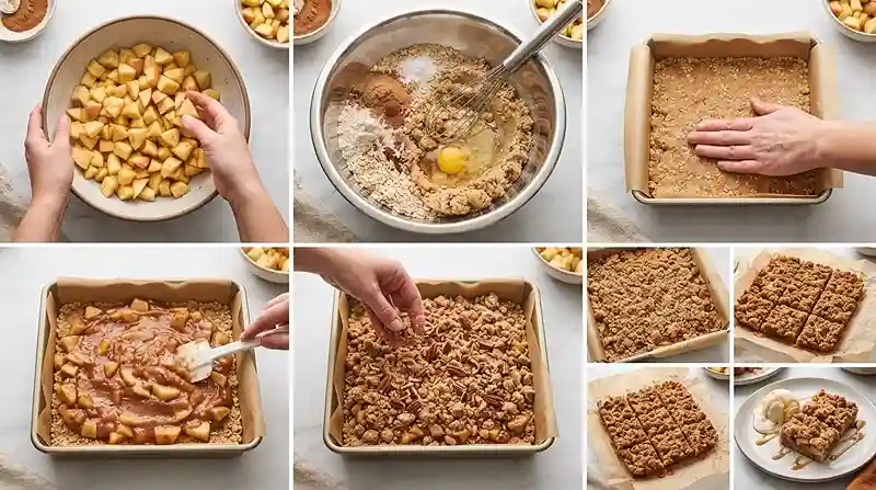 Oatmeal Cookie Apple Cobbler Bars 3 back to school dessert
