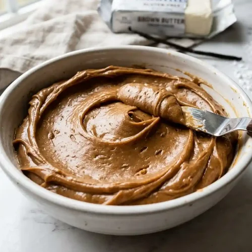 brown butter cream cheese frosting​