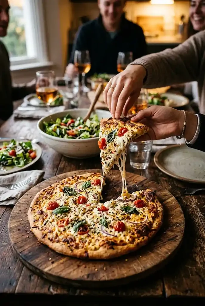 High-Protein Cottage Cheese Pizza Crust 4 cheese pizza recipe