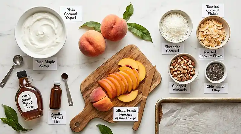 coconut peach frozen snack