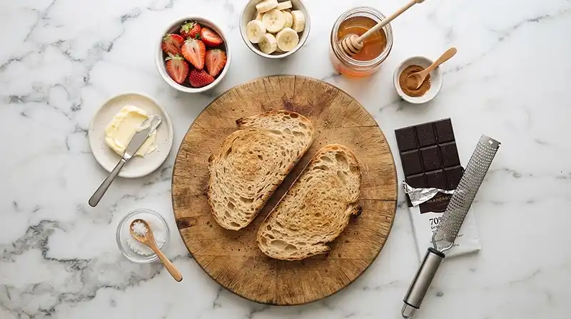 Grated Chocolate Toast with Sea Salt 2 easy Gluten-Free Grated Chocolate Toast