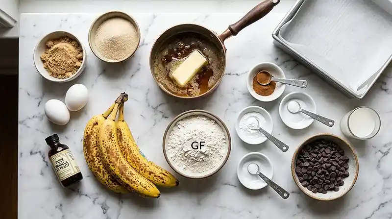 Brown Butter Banana Chocolate Snack Cake 2 gluten-free banana snack cake