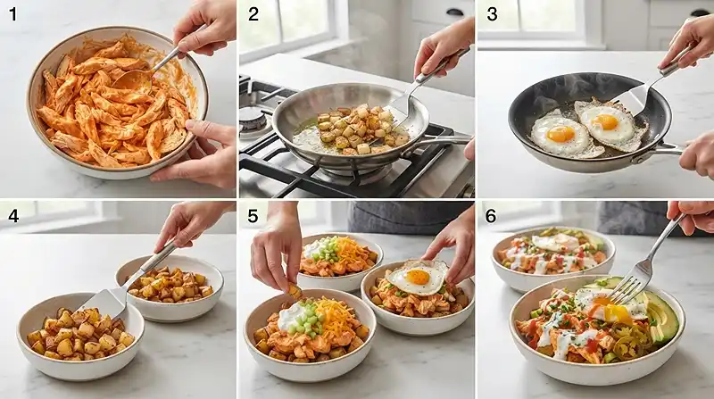 Gluten-Free Buffalo Chicken Breakfast Bowl 3 gluten-free breakfast bowl