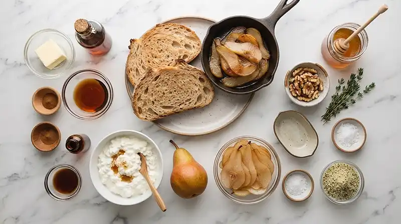 Caramelized Pear Cottage Cheese Toast 2 gluten-free cottage cheese toast