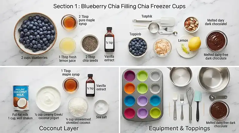Blueberry Coconut Chia Freezer Cups 2 gluten free dairy free freezer cups
