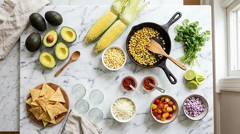 Gluten-Free Street Corn Guacamole Cups 2 gluten-free guacamole cups