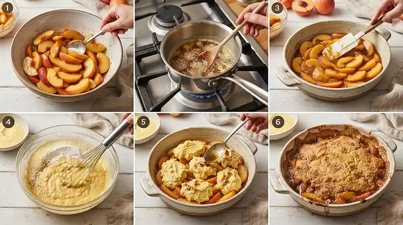 Brown Butter Cornbread Peach Cobbler 3 gluten free peach cobbler