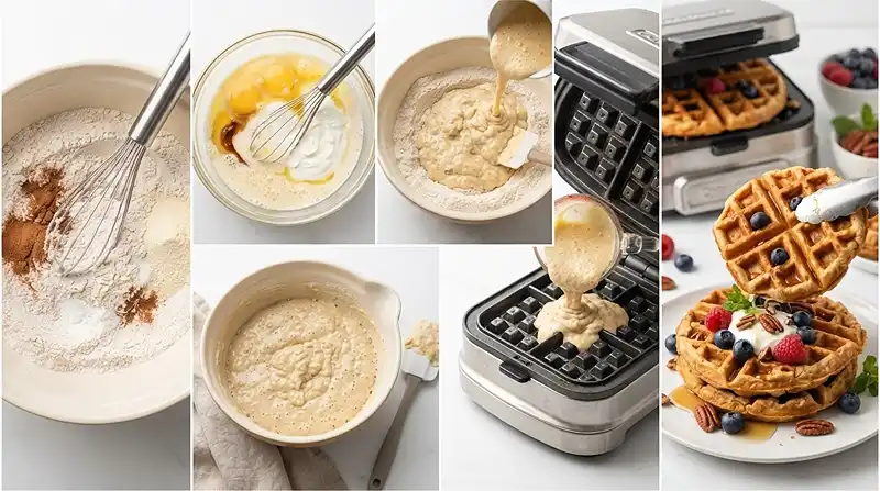 Gluten-Free Maple Vanilla Waffles 3 gluten-free protein waffles