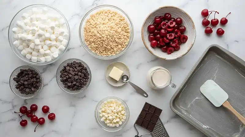 Black Forest Rice Krispie Squares 2 gluten free rice krispie bars