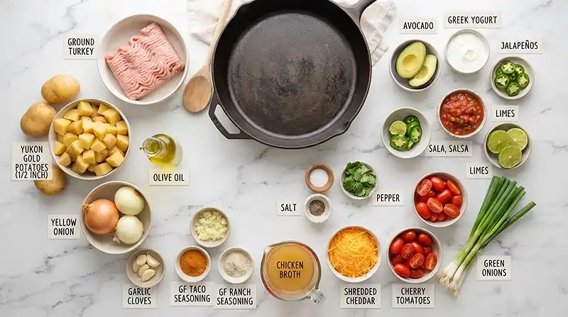 Gluten-Free Taco Ranch Turkey Potato Skillet 2 gluten free turkey skillet