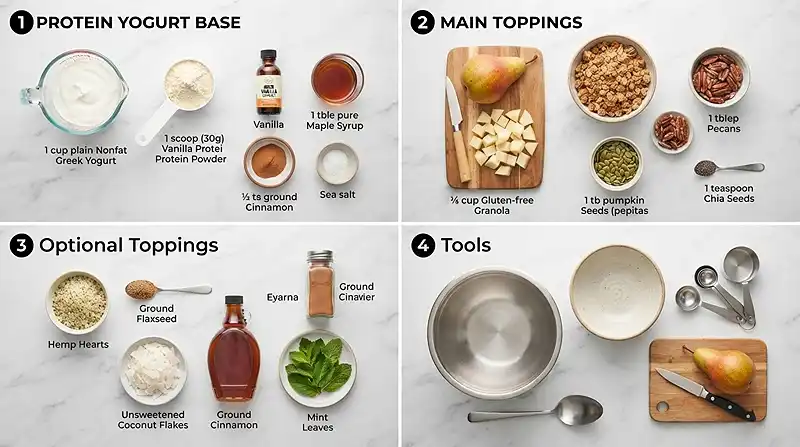 Maple Pear Protein Yogurt Bowl 2 gluten-free yogurt bowl