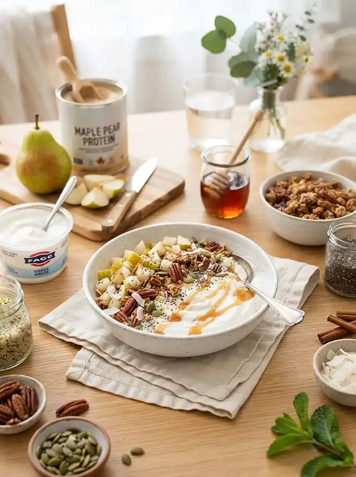 Maple Pear Protein Yogurt Bowl 4 high-protein breakfast