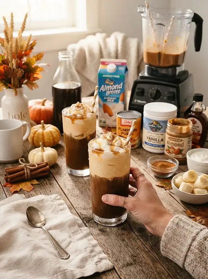 Pumpkin Cream Cold Brew Protein Smoothie 4 high-protein breakfast