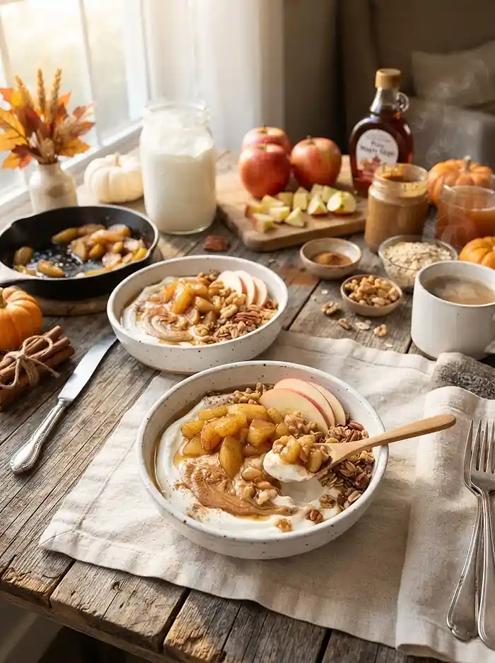 Apple Pie Greek Yogurt Breakfast Bowl 4 high-protein breakfast