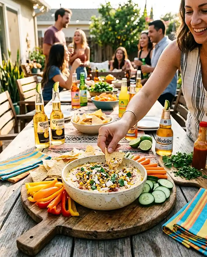 Gluten-Free Street Corn Cottage Cheese Dip 4 high protein snack