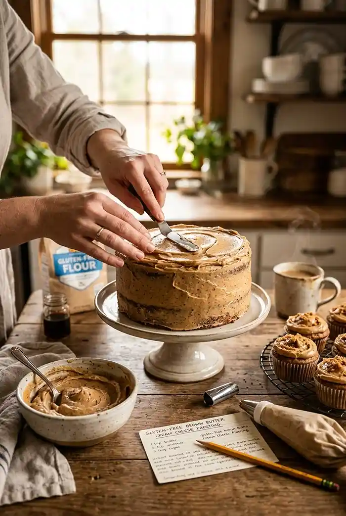 how to make brown icing​