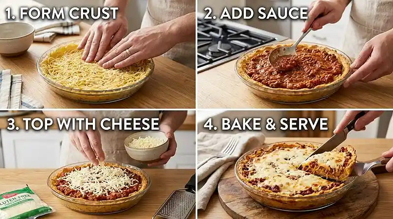 how to make spaghetti pie​