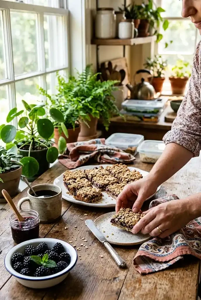Gluten-Free Blackberry Jam Breakfast Bars 4 make ahead breakfast