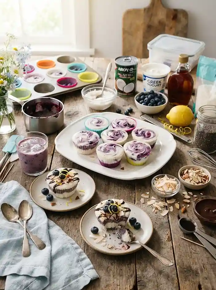 Blueberry Coconut Chia Freezer Cups 4 make ahead dessert
