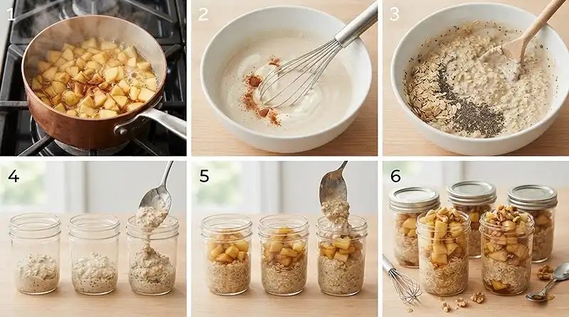 Maple Apple Chia Oat Jars Recipe 3 maple apple breakfast