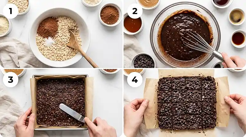 Gluten-Free No-Bake Mocha Oat Fudge Bars 2 mocha oat fudge dessert