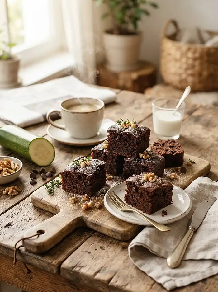Chocolate Zucchini Breakfast Muffin Cake 4 morning treat