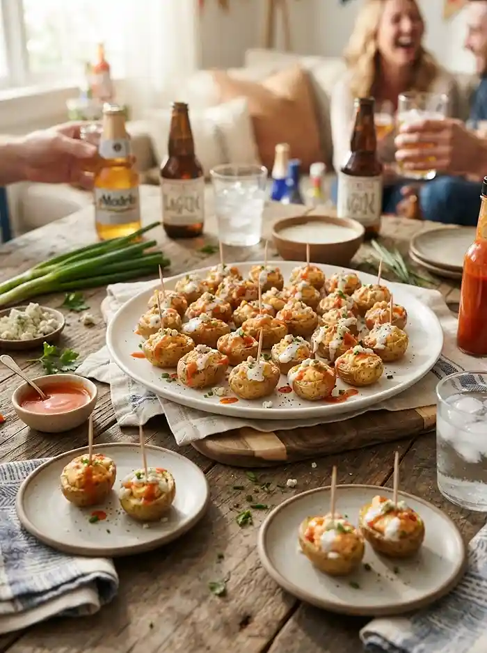 Buffalo Ranch Deviled Potato Bites 4 party snack