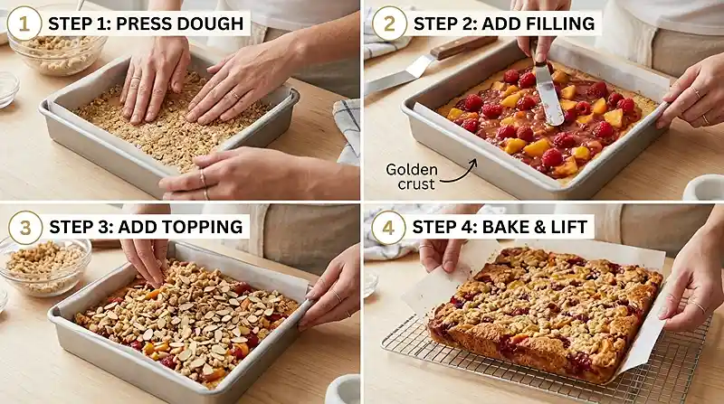 Gluten-Free Peach Melba Cookie Bars 3 peach melba dessert
