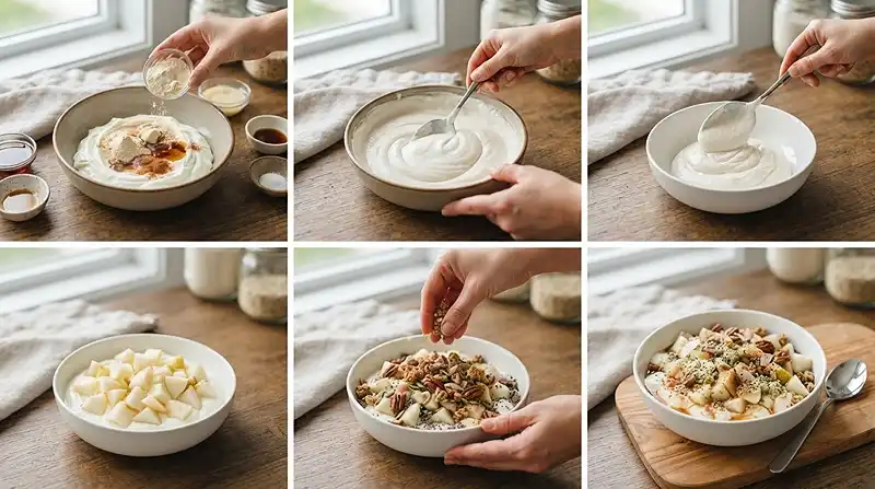 Maple Pear Protein Yogurt Bowl 3 pear breakfast