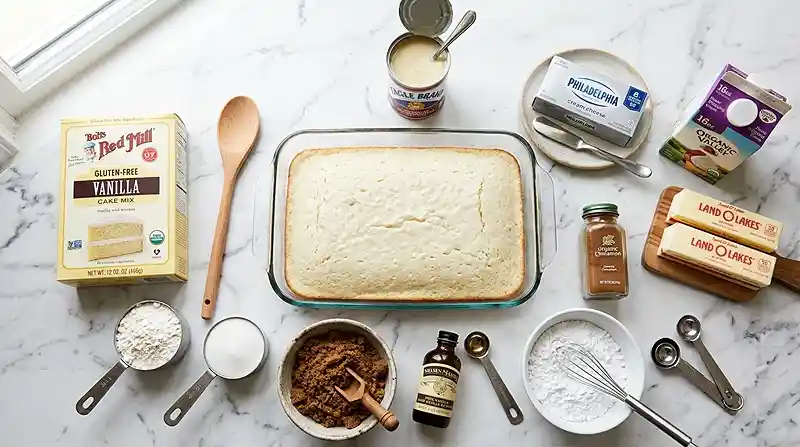 recipe for cinnamon roll poke cake​